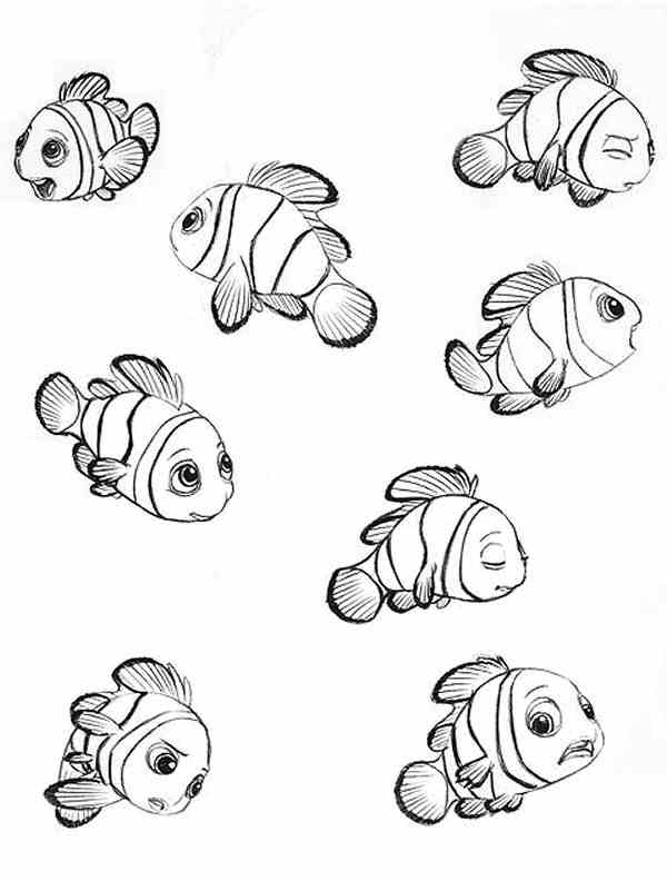 Картинки рыбок для срисовки